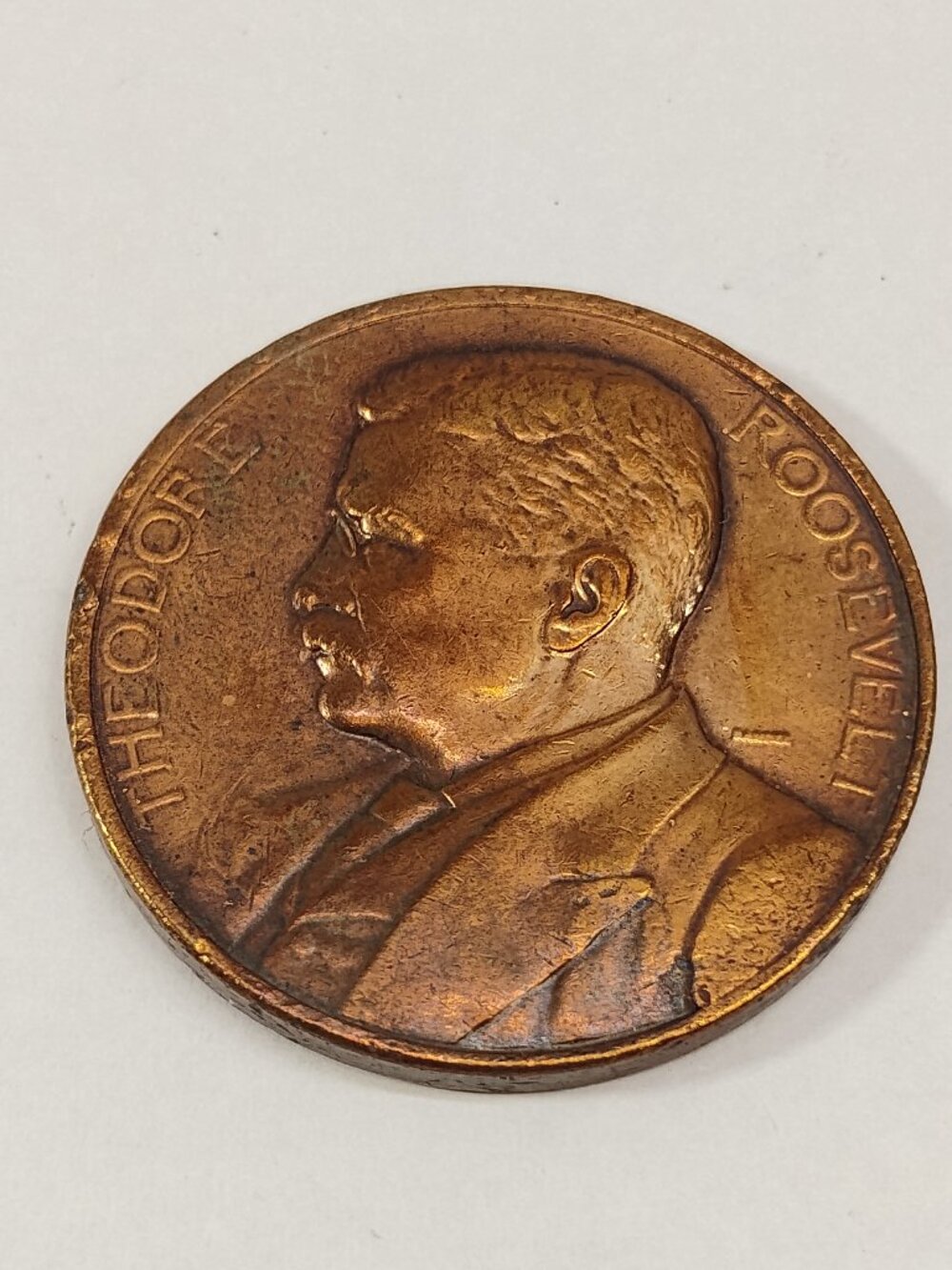 President Theodore Roosevelt 2nd Term Inaugurated Bronze Medal Coin Token